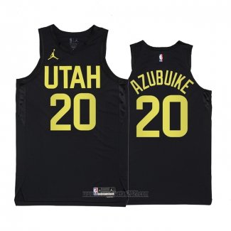 Camiseta Utah Jazz Udoka Azubuike #20 Statement 2022-23 Negro