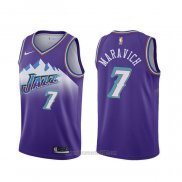 Camiseta Utah Jazz Pete Maravich #7 Classic Edition 2019-20 Violeta