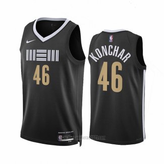 Camiseta Memphis Grizzlies John Konchar #46 Ciudad 2023-24 Negro