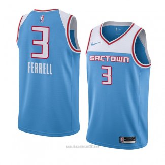 Camiseta Sacramento Kings Yogi Ferrell #3 Ciudad 2018-19 Azul