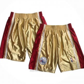 Pantalone Philadelphia 76ers Mitchell & Ness Oro