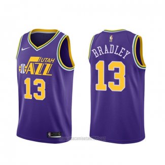 Camiseta Utah Jazz Tony Bradley #13 Hardwood Classics Violeta