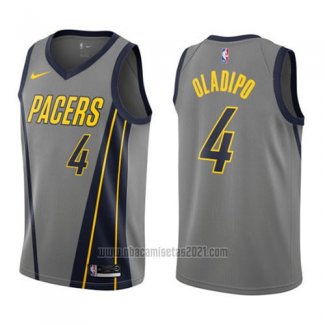 Camiseta Indiana Pacers Victor Oladipo #4 Ciudad 2018 Gris