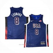 Camiseta USA 2024 Kawhi Leonard #8 Azul