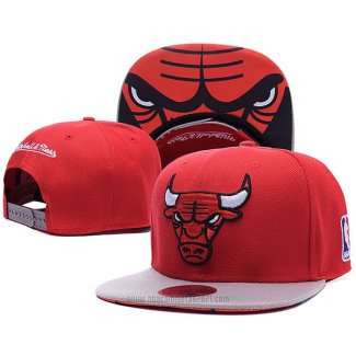Gorra Chicago Bulls Mitchell & Ness Rojo Gris