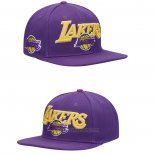 Gorra Los Angeles Lakers Wordmark Logo Snapback Violeta