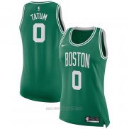 Camiseta Mujer Boston Celtics Jayson Tatum #0 Icon Verde