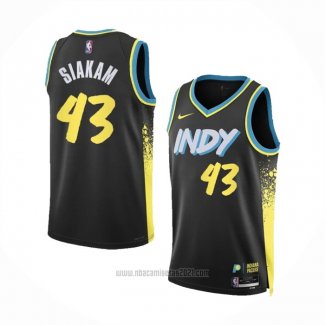 Camiseta Indiana Pacers Pascal Siakam #43 Ciudad 2023-24 Negro