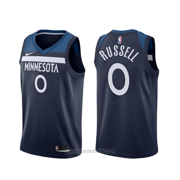 Camiseta Minnesota Timberwolves D'angelo Russell #0 Icon Azul Baratas