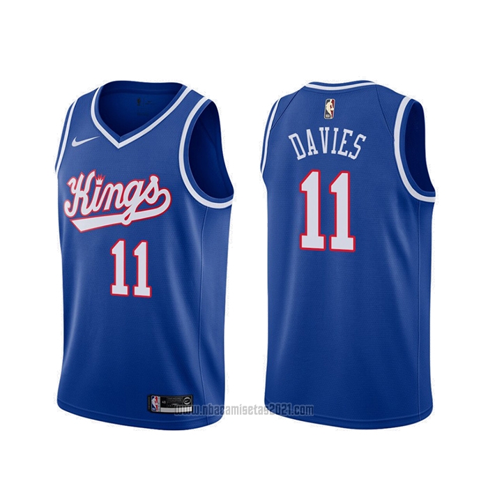 Camiseta Sacramento Kings Bob Davies #11 Classic 1990-1994 Azul Baratas